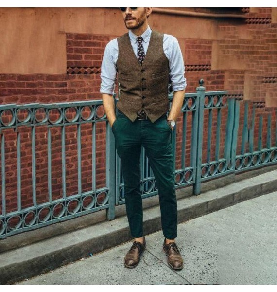 MenS Fashion Solid Color Waistcoats