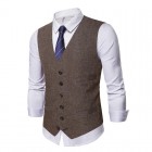 MenS Fashion Solid Color Waistcoats