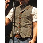 Casual Turndown Colr Single-Breasted Waistcoats