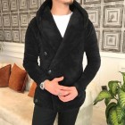 Men's Hooded Plush Coat Short Coat