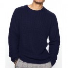 Men's Casual Loose Round Neck Long Sleeve Pullover Sweater