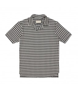 Houndstooth polo shirt