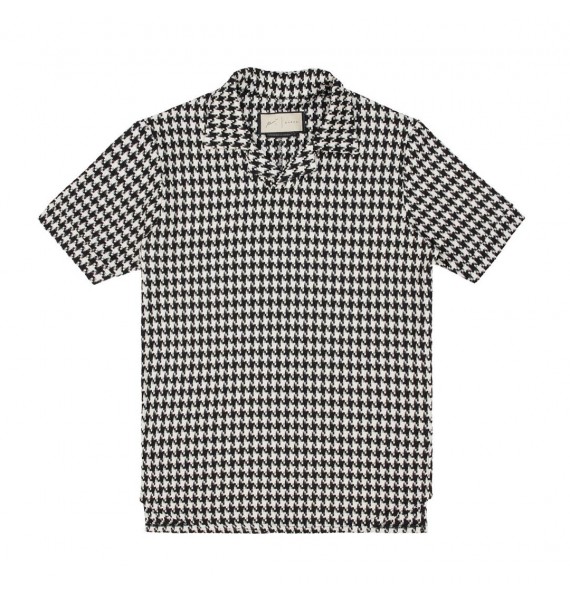 Houndstooth polo shirt