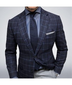 Fashion Pid Long Sleeve Bzer Suit Jacket