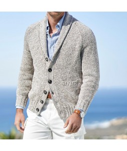 Cotton Thermal Shawl Cardigan