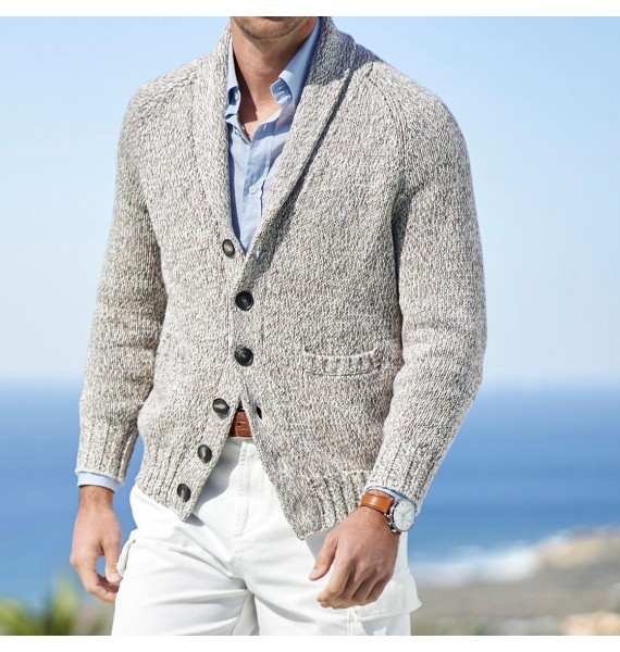 Cotton Thermal Shawl Cardigan