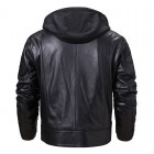 Men's Outdoor Cold Protection Motorcycle Plus Cotton Leather Jacket