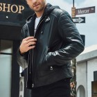 Men's Outdoor Cold Protection Motorcycle Plus Cotton Leather Jacket