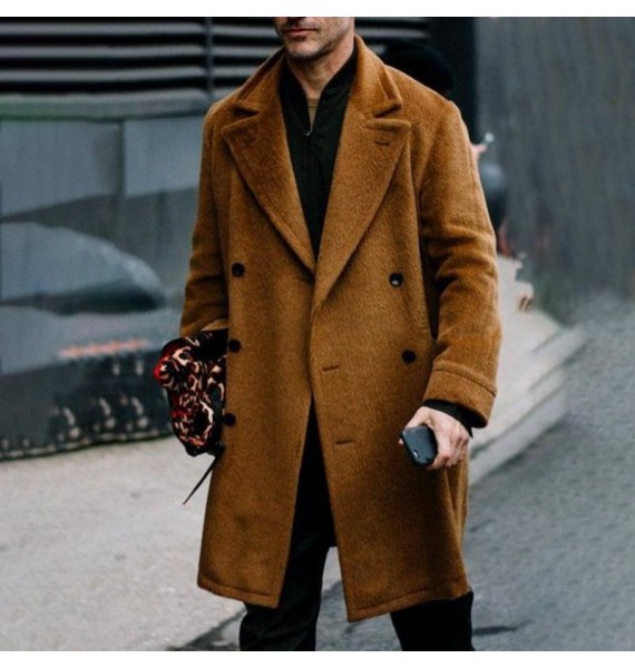 Men's Suit Cut Outdoor Wool Coat