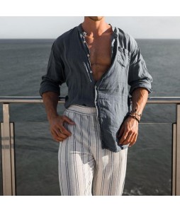 Beach Linen Long Sleeve Shirt