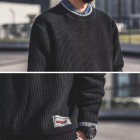 Dark Knit Loose Chunky Pullover Sweater