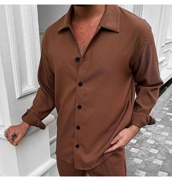 Men's Holiday Pin Pin Long Sleeve Shirt