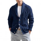 Men's English pel Jacquard Knit  Cardigan