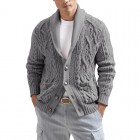 Men's English pel Jacquard Knit  Cardigan