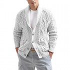 Men's English pel Jacquard Knit  Cardigan