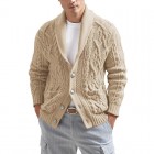 Men's English pel Jacquard Knit  Cardigan