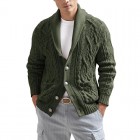 Men's English pel Jacquard Knit  Cardigan