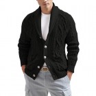 Men's English pel Jacquard Knit  Cardigan