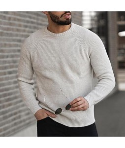 Casual Men's Fit Simple Long Sleeve Sweater