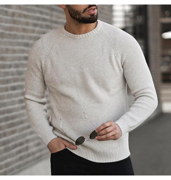 Casual Men's Fit Simple Long Sleeve Sweater