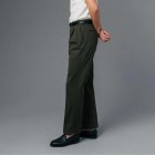 Olive green mens comfortable casual trousers