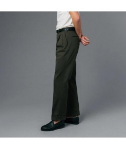 Olive green mens comfortable casual trousers