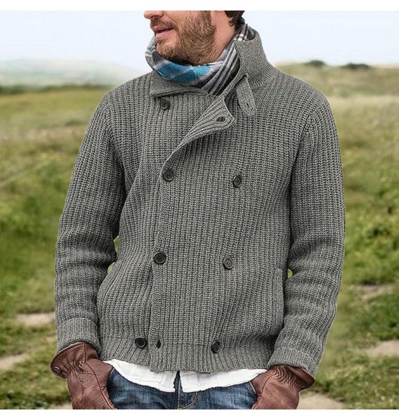 Men's Fashion British Style Thick Knit Cardigan