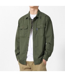 Men's Pocket Cotton Washed Outdoor Jacket