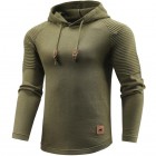 Men's Simple Casual Long Sleeve Sports Hooded Knit Sweater