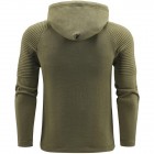 Men's Simple Casual Long Sleeve Sports Hooded Knit Sweater