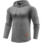 Men's Simple Casual Long Sleeve Sports Hooded Knit Sweater