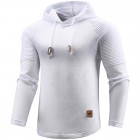 Men's Simple Casual Long Sleeve Sports Hooded Knit Sweater