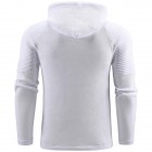 Men's Simple Casual Long Sleeve Sports Hooded Knit Sweater