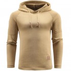 Men's Simple Casual Long Sleeve Sports Hooded Knit Sweater