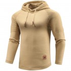 Men's Simple Casual Long Sleeve Sports Hooded Knit Sweater