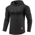 Men's Simple Casual Long Sleeve Sports Hooded Knit Sweater