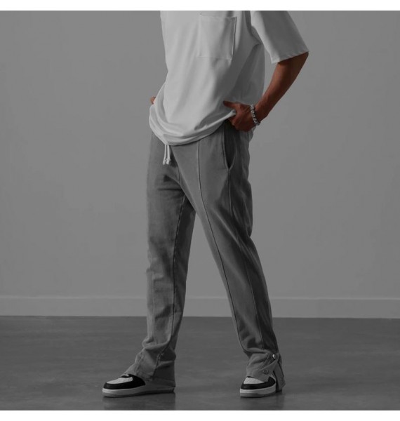 Mens Solid Color Casual Sweatpants