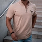 Stand Colr Slim Polo Shirt