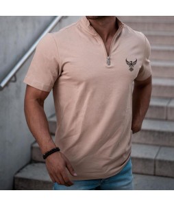 Stand Colr Slim Polo Shirt