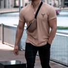 Stand Colr Slim Polo Shirt