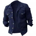 Men's Fashion Casual Solid Ripstop pel Jacket