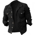 Men's Fashion Casual Solid Ripstop pel Jacket