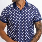 Polka Dot short sleeve polo shirt