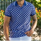 Polka Dot short sleeve polo shirt