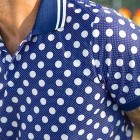 Polka Dot short sleeve polo shirt