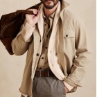 Men's Cssic  British Beige Wool Striped Cardigan