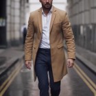 Men's Business British Style Casual Solid Color Coat