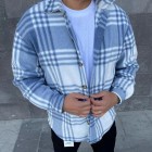 Check Striped Textured Long Sleeve Shirt/Jacket