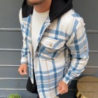 Mens Fashion Grid Hoodie Jacket