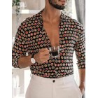 Fashion Casual Printed Slim Fit Shirt